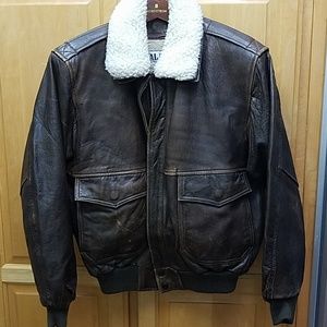 Man's Leather Bomber Jacket